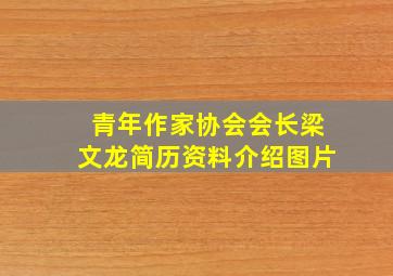 青年作家协会会长梁文龙简历资料介绍图片