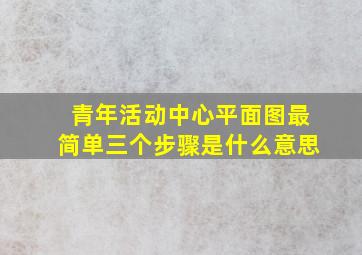 青年活动中心平面图最简单三个步骤是什么意思