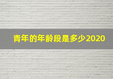 青年的年龄段是多少2020