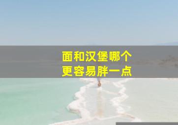 面和汉堡哪个更容易胖一点