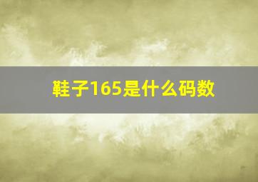 鞋子165是什么码数