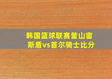 韩国篮球联赛釜山宙斯盾vs首尔骑士比分