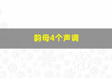 韵母4个声调