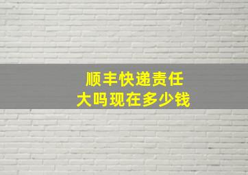 顺丰快递责任大吗现在多少钱