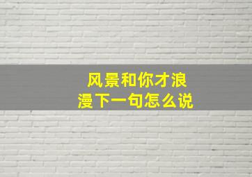 风景和你才浪漫下一句怎么说