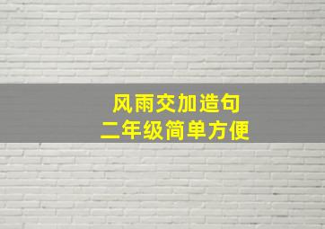 风雨交加造句二年级简单方便