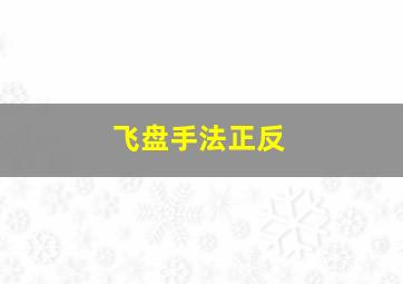 飞盘手法正反