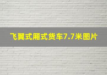 飞翼式厢式货车7.7米图片