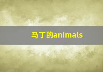 马丁的animals