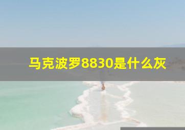 马克波罗8830是什么灰