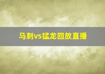 马刺vs猛龙回放直播