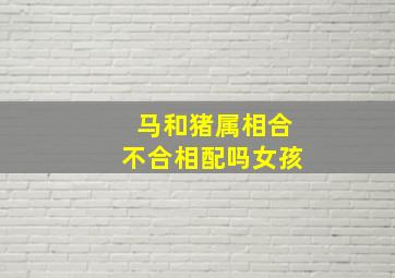 马和猪属相合不合相配吗女孩