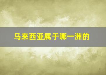 马来西亚属于哪一洲的