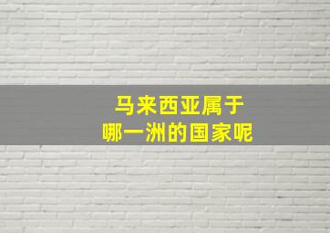 马来西亚属于哪一洲的国家呢