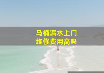 马桶漏水上门维修费用高吗