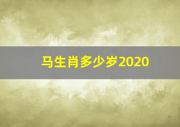 马生肖多少岁2020