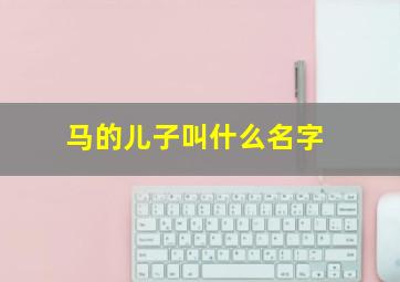 马的儿子叫什么名字