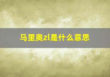 马里奥zl是什么意思