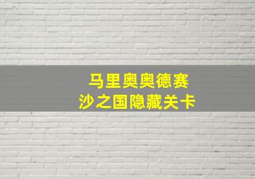 马里奥奥德赛沙之国隐藏关卡