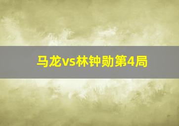 马龙vs林钟勋第4局