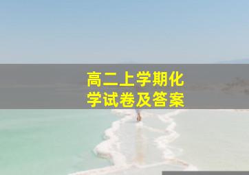 高二上学期化学试卷及答案