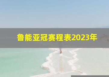 鲁能亚冠赛程表2023年