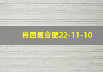 鲁西复合肥22-11-10