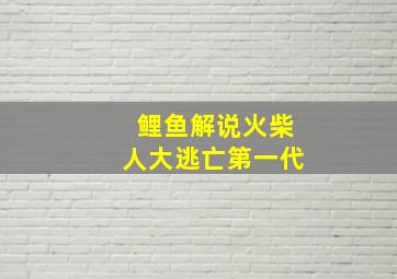 鲤鱼解说火柴人大逃亡第一代