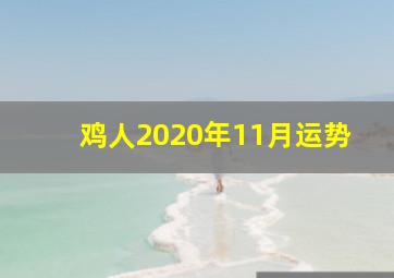 鸡人2020年11月运势