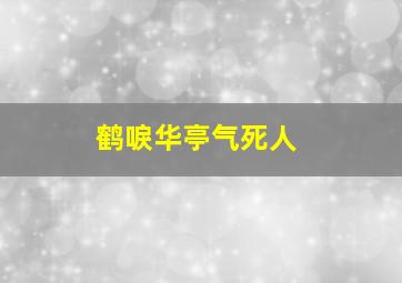 鹤唳华亭气死人