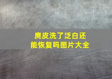 麂皮洗了泛白还能恢复吗图片大全