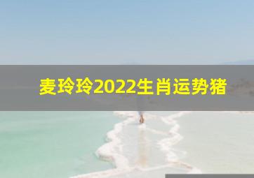 麦玲玲2022生肖运势猪