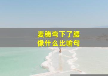 麦穗弯下了腰像什么比喻句