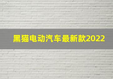 黑猫电动汽车最新款2022