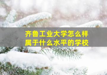 齐鲁工业大学怎么样属于什么水平的学校