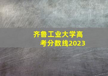 齐鲁工业大学高考分数线2023