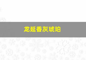 龙延香灰琥珀