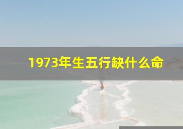 1973年生五行缺什么命