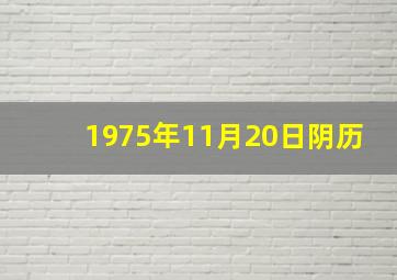 1975年11月20日阴历