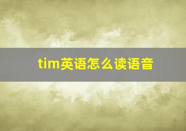 tim英语怎么读语音