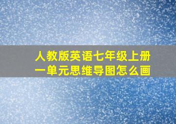 人教版英语七年级上册一单元思维导图怎么画