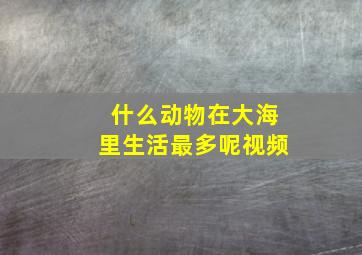 什么动物在大海里生活最多呢视频