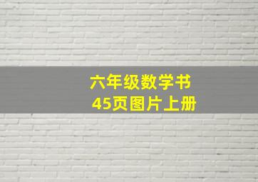 六年级数学书45页图片上册