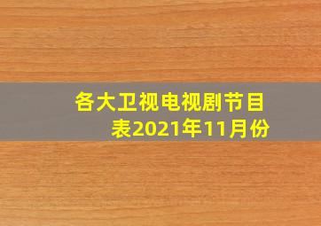 各大卫视电视剧节目表2021年11月份