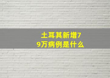 土耳其新增79万病例是什么