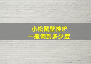 小松鼠壁挂炉一般调到多少度